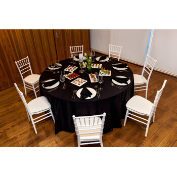 thumb_305cm Polyester  Round Tablecloth - Black