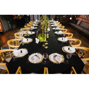 thumb_137x243cm Polyester Tablecloth -  Black Trestle 