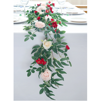 thumb_1.8m Luxury Native Willow Native Eucalyptus Garland - Red/Pink/Cream