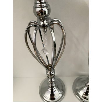 thumb_Silver Crystal Heat Candelabra Centerpiece - 40/46/53cm Available