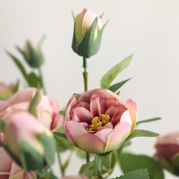 thumb_88cm - 4 Head Rose  Stem - Mauve