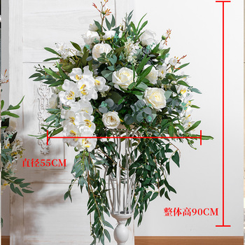 thumb_50cm Floral Rose/Orchid Ball Arrangement - White/Cream