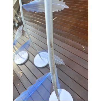 thumb_Set of 3 White Giant Organza Flower Stands - 1.7m, 1.4m, 1.2m