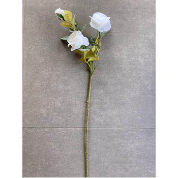 thumb_70cm - White/Cream 3 Head Rose Stem