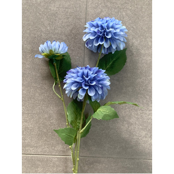 thumb_75cm - 3 Head Dahlia Flower Stem - Blue