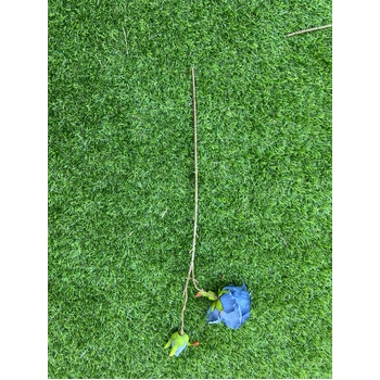 thumb_66cm Dusty Blue Artificial Rose Stem with Large Bloom and Bud