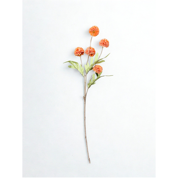 thumb_52cm - Burnt Orange Mini Artificial Chrysanthemum Pom Stem
