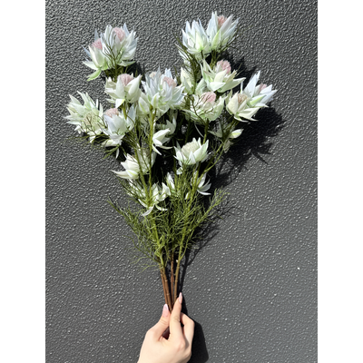 thumb_65cm White/Green Artificial Blushing Bride Stem – 9 Flower Heads