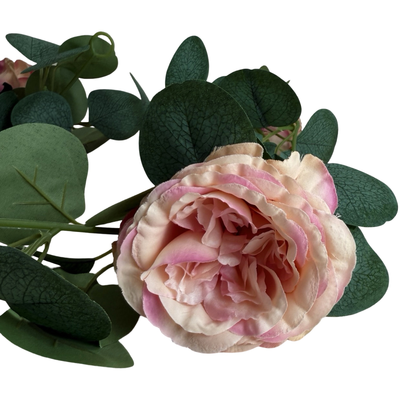 thumb_1.6m Pink Tone Deluxe Rose & Silver Dollar Eucalyptus Garland