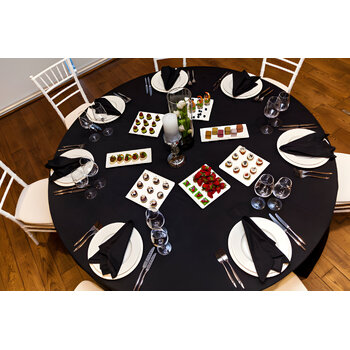 thumb_275cm Polyester  Round Tablecloth - Black