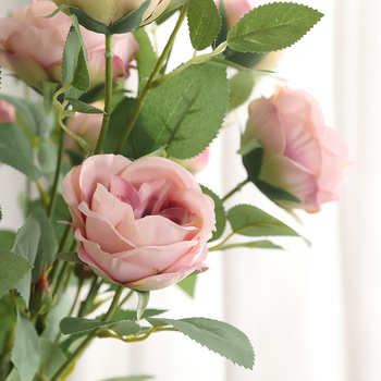 thumb_88cm - 4 Head Rose  Stem - Mauve