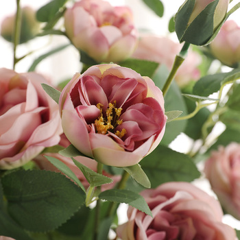 thumb_88cm - 4 Head Rose  Stem - Mauve