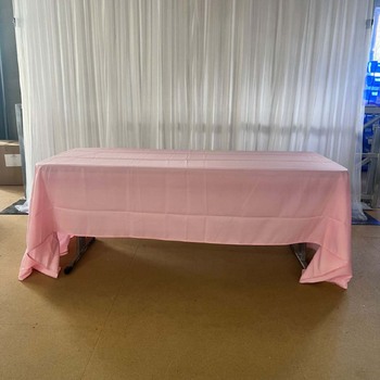 thumb_152x320cm Polyester Tablecloth - Pink Trestle