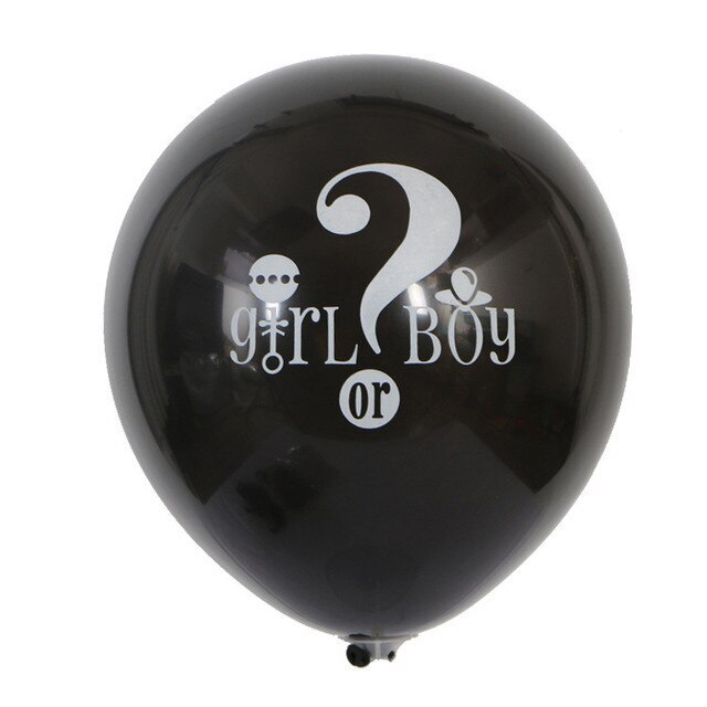10 pcs - 30cm Black Gender Reveal Baby Shower Balloon