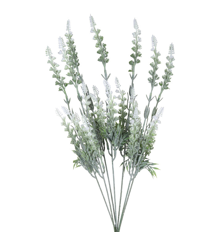 49cm Lavender Spray - White