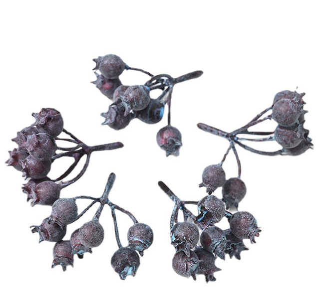 Berry Spray Flower Head Purple/Plum