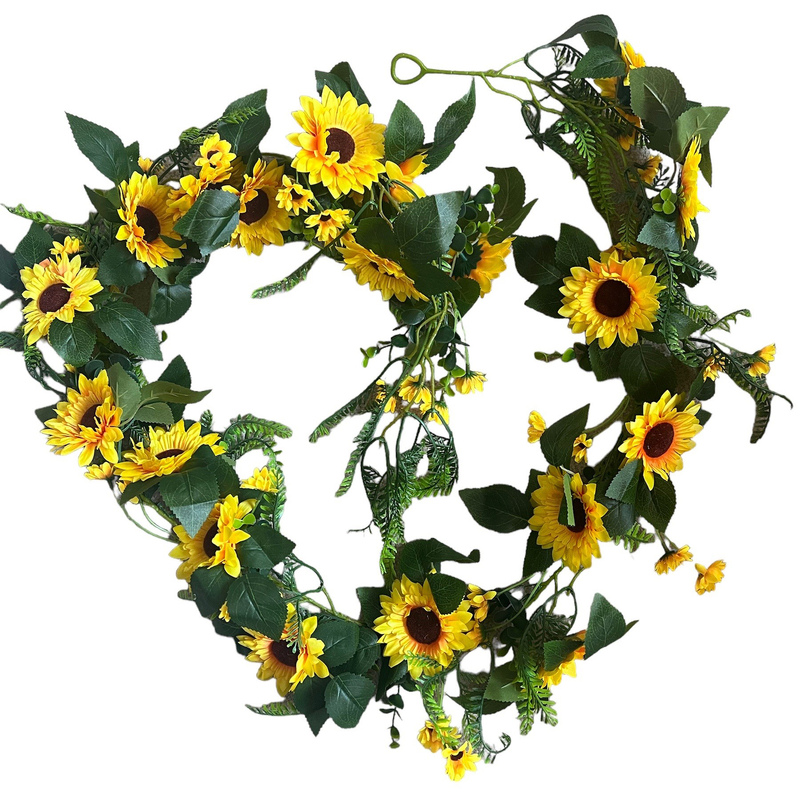 200cm Yellow Sunflower Floral Garland