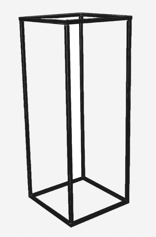 5pk - 60cm Tall - BLACK Metal Flower/Centerpiece Stands