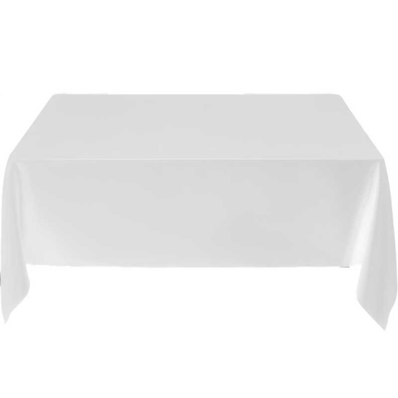 137x243cm Polyester Tablecloth - White Trestle 