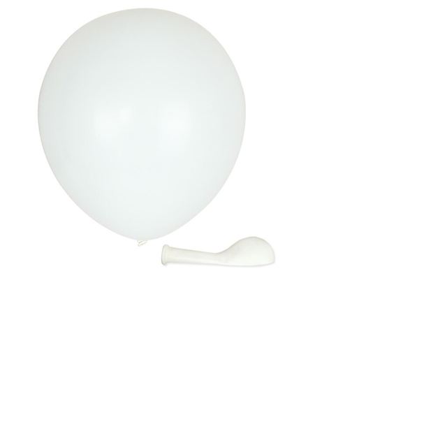 10pcs - 12cm (5")  Pastel Balloons - White