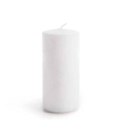 15cm White Pillar Candle Wax