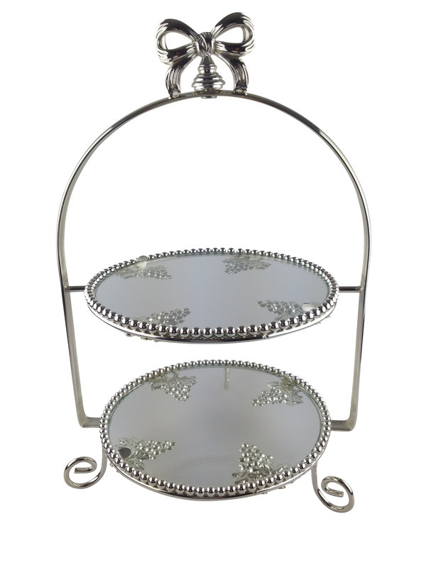 2 tier high tea cake stand