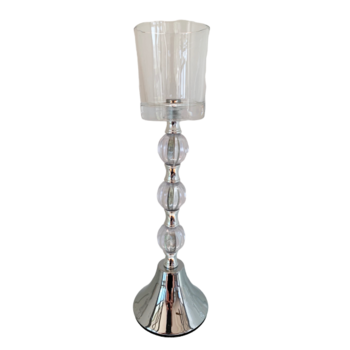 28cm Silver Based Votive Candle Holder/Vase