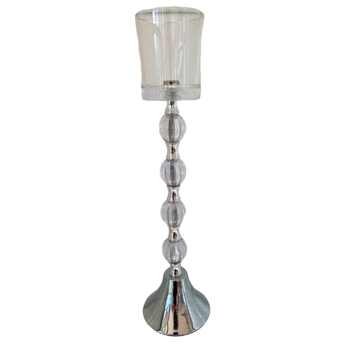 33cm Silver Based Votive Candle Holder/Vase