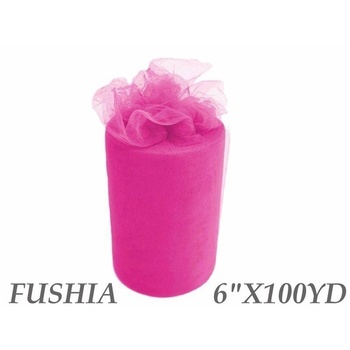 6inch x 100yd Quality Tulle Roll - Fushia