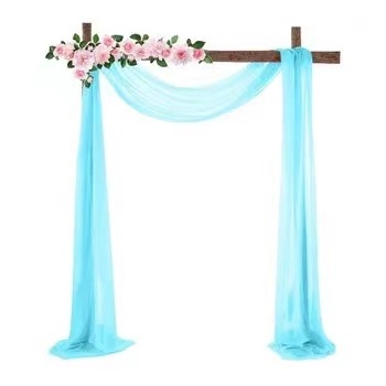 Chiffon Backdrop Curtain Draping/Swagging - Turquoise
