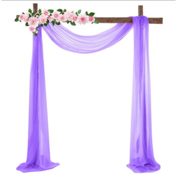 Chiffon Backdrop Curtain Draping/Swagging - Light Purple