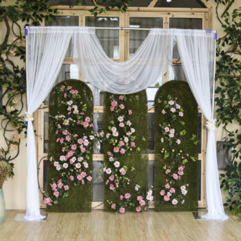 3m wide White Backdrop Curtain with Swag