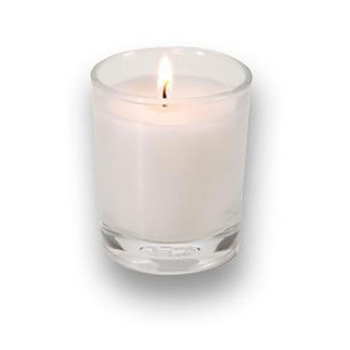 12pk Glass Votive Holder with White Candle 