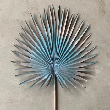 92cm Fan Palm Frond Leaf - [colours: Blue 2Tone]