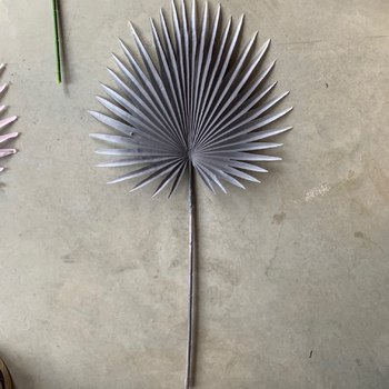 92cm Fan Palm Frond Leaf - 12 Colours Available [colours: grey]