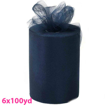 6inch x 100yd Quality Tulle Roll - Navy