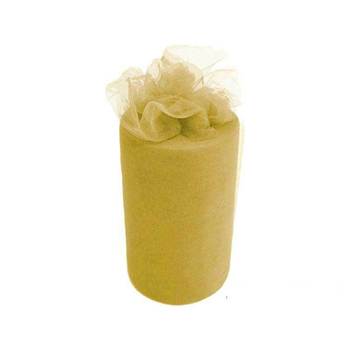 6inch x 100yd Quality Tulle Roll - Gold Champagne