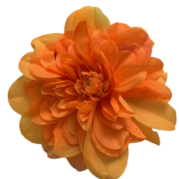 14cm Dahlia Flower Head - Orange