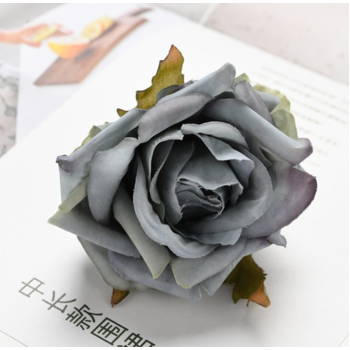 6cm Rose Flower Head - Periwinkle Blue