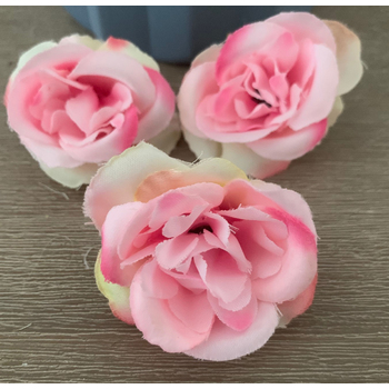 4cm Small Rose Flower Head - Pink