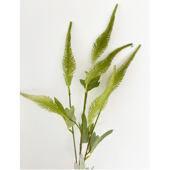 70cm - 6 Head Grass/Reed Flower Stem - Willow Green