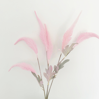 70cm - 6 Head Grass/Reed Flower Stem - Pink