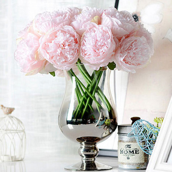 5 Head Peony Bouquet - Soft Pink