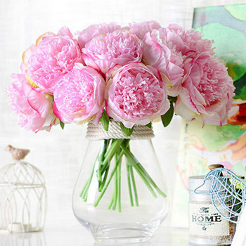 5 Head Peony Bouquet - Pink