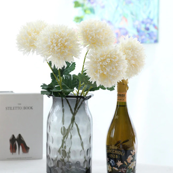 11cm Cream/White Chrysanthemum Flower - 47cm Stem
