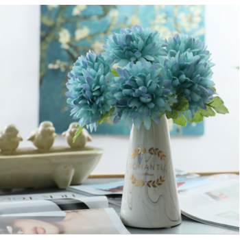 7 Head Dahlia Bouquet - Turquoise