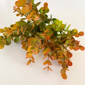 30cm Orange Eucalyptus Leaf Filler Bunch