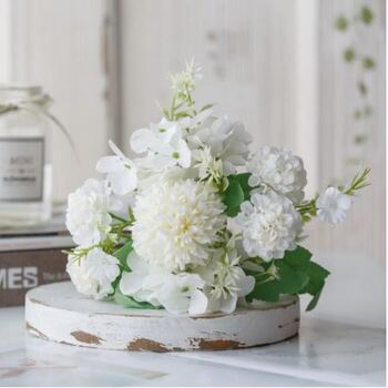 White/Cream Mixed Hydrangea/Carnation - Filler Bunch