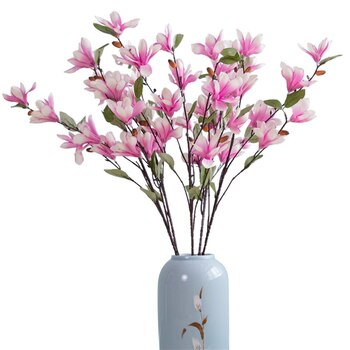 88cm Fushia/Deep Pink Magnolia Stem