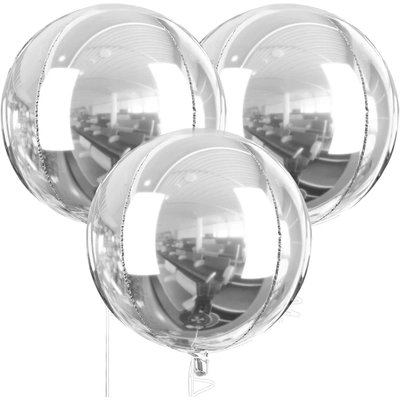 80cm - 4d Mylar Silver Aluminium Finish Balloon